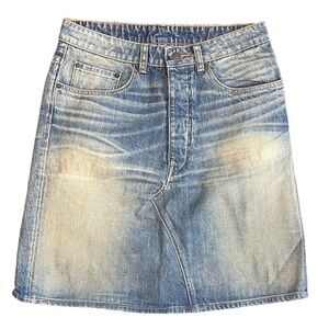 6397 Denim Tech Dirty Faded Jean Skirt